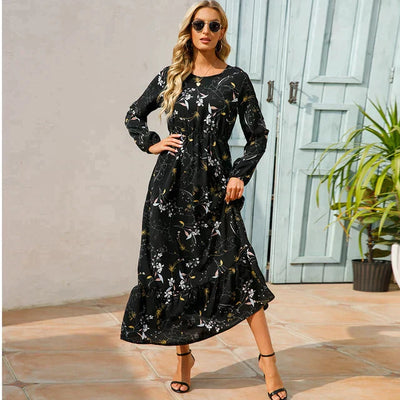 Petra - Modisches Blumenkleid mit Rundhalsausschnitt