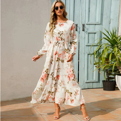 Petra - Modisches Blumenkleid mit Rundhalsausschnitt