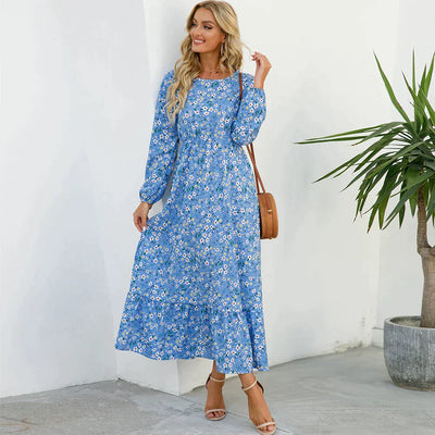 Petra - Modisches Blumenkleid mit Rundhalsausschnitt