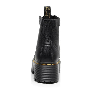 Leandra – Stylische Plateaustiefel aus Leder für einen trendbewussten Look