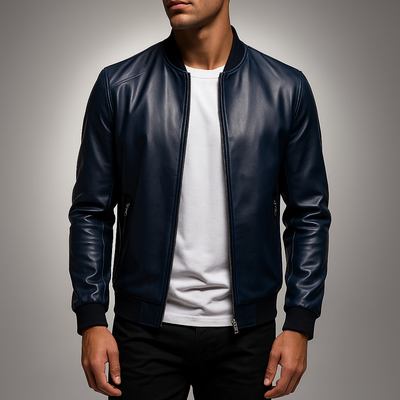 Herren-Bomberjacke aus Leder - Darel