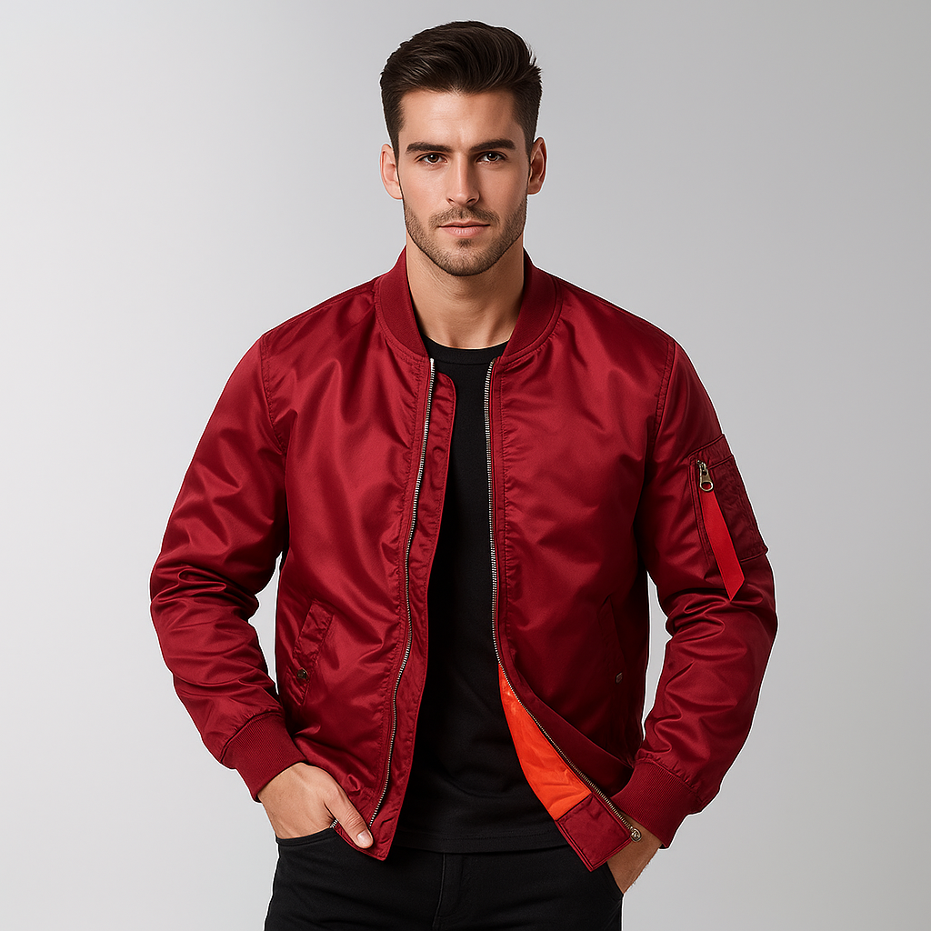 Herren-Bomberjacke mit Frontreißverschluss - Louis