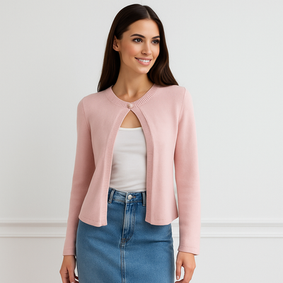 Elegante Damenstrickjacke mit Frontdetail - Etherea