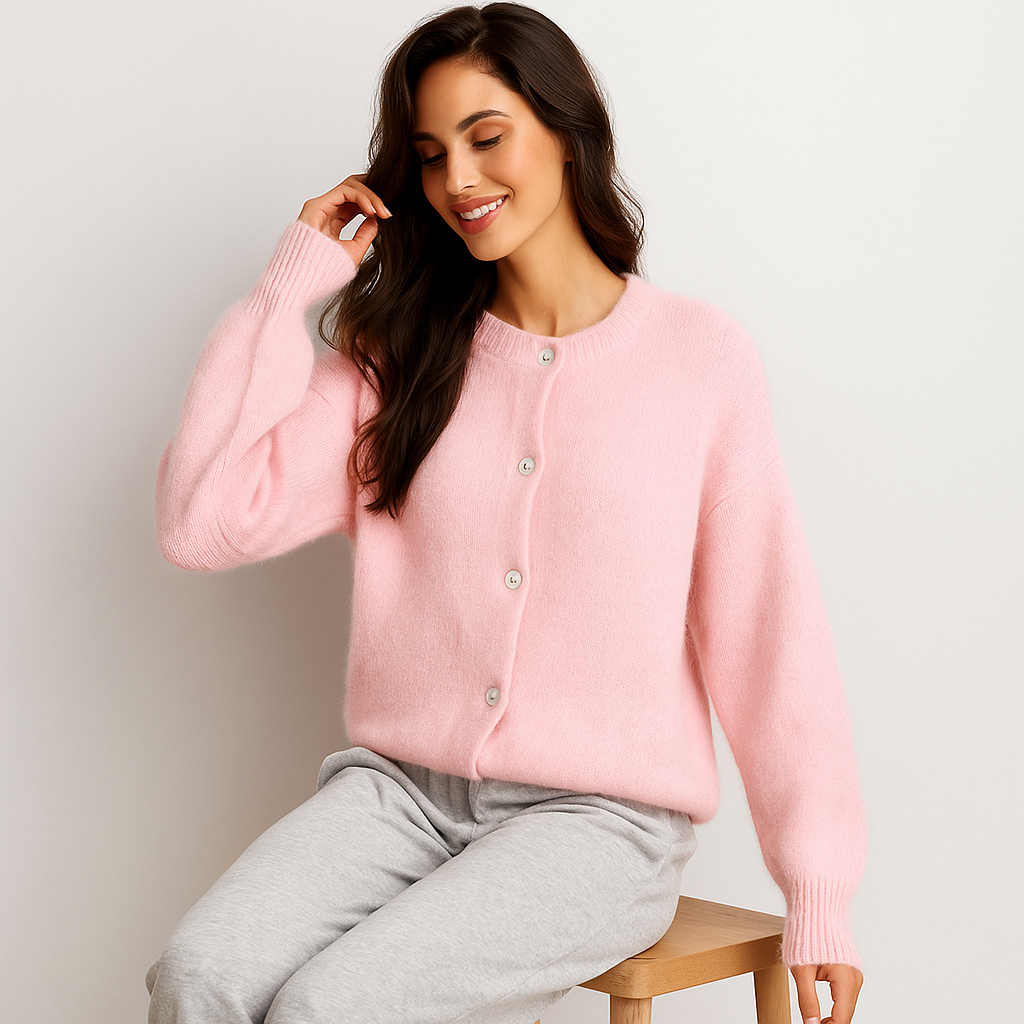 Damen Strickjacke mit Knöpfen vorne - Anika