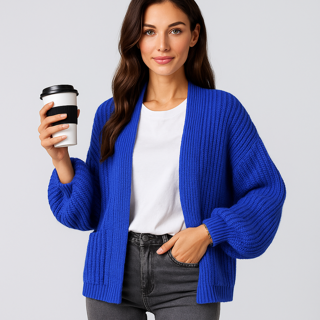 Damen Strickjacke mit Taschen - Aleid