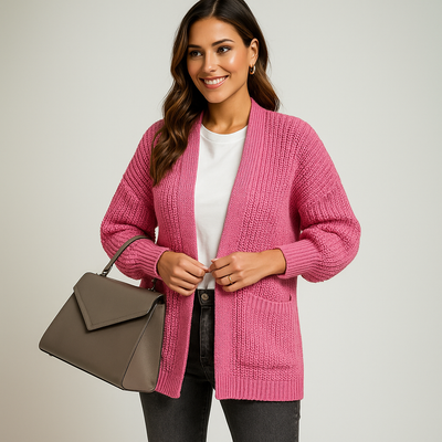 Damen Strickjacke mit Taschen - Aleid