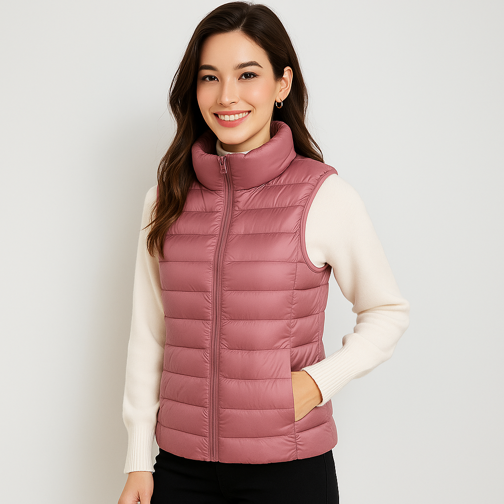 Moderne leichte Steppweste für Damen - Lydiane