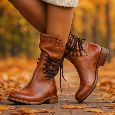 Damen-Schnürstiefel mit Metalldetails - Dakota