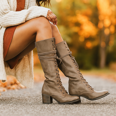 Hohe Schnürstiefel für Frauen - Pilar