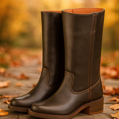 Hohe Damenstiefel im klassischen Stil - Saray