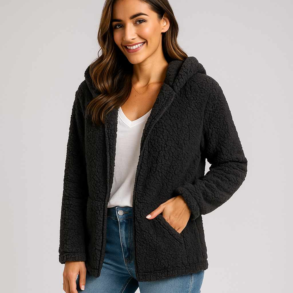 Damen-Fleecejacke mit Kapuze - Yverine