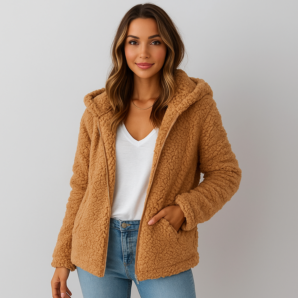 Damen-Fleecejacke mit Kapuze - Yverine