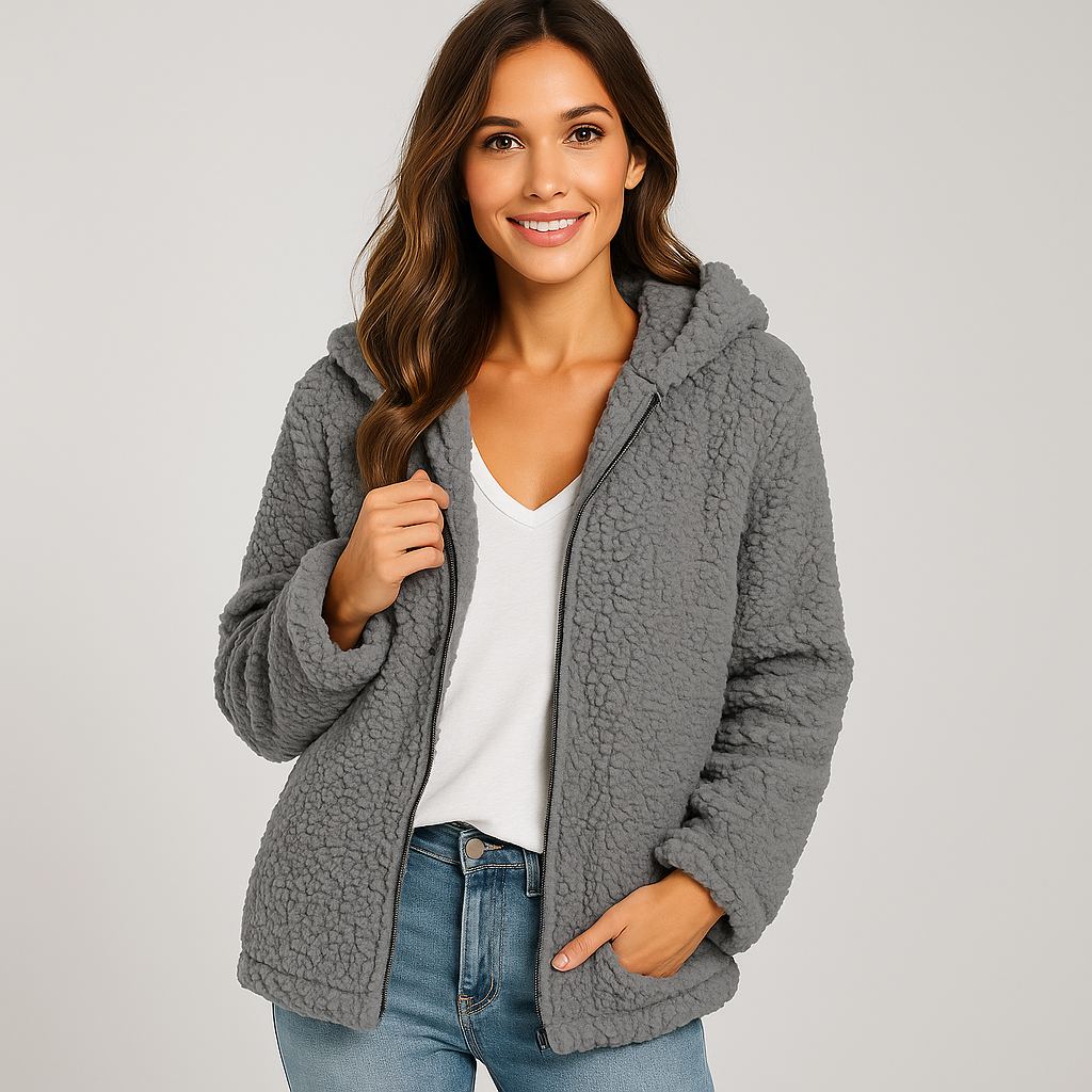 Damen-Fleecejacke mit Kapuze - Yverine