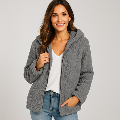 Damen-Fleecejacke mit Kapuze - Yverine