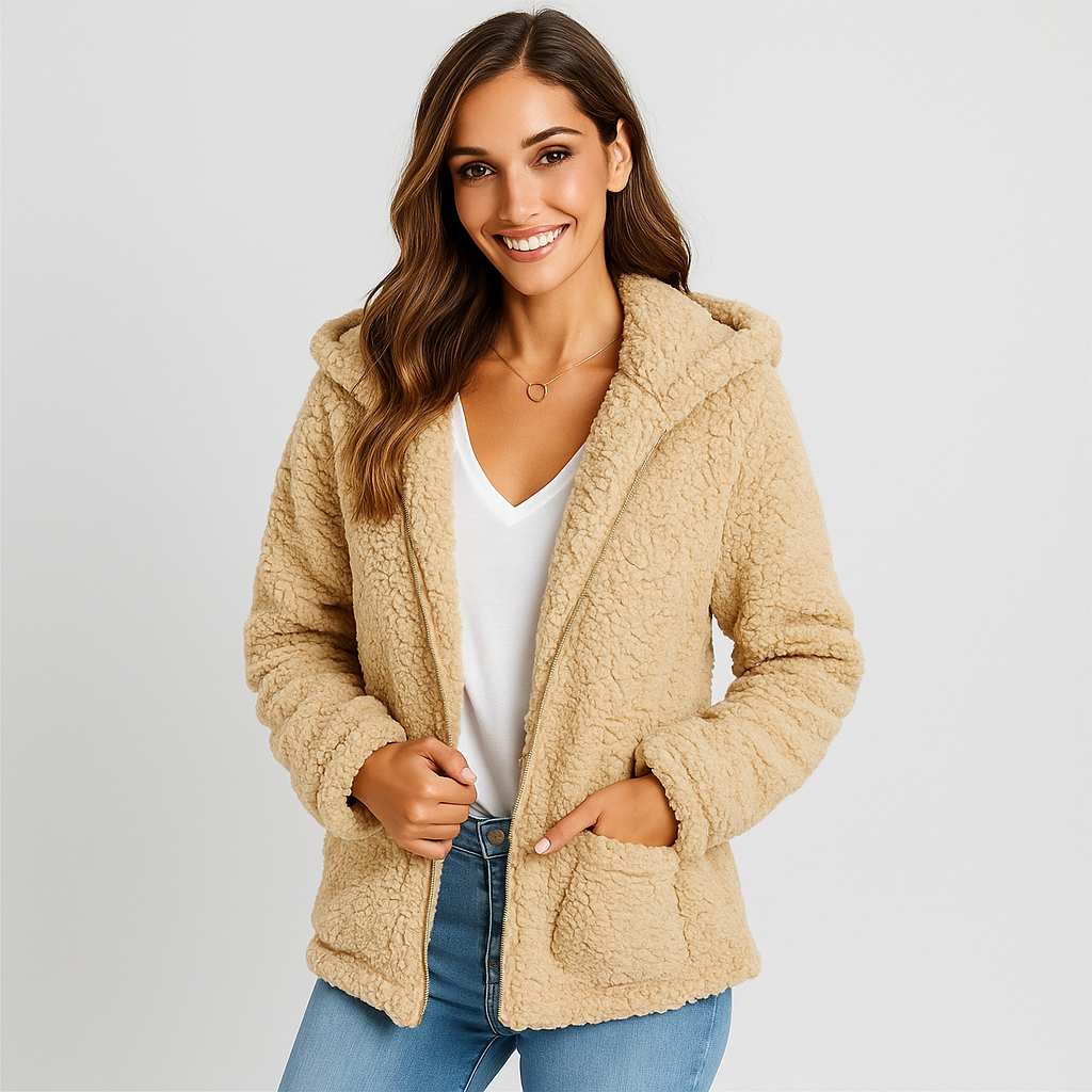 Damen-Fleecejacke mit Kapuze - Yverine