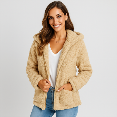 Damen-Fleecejacke mit Kapuze - Yverine