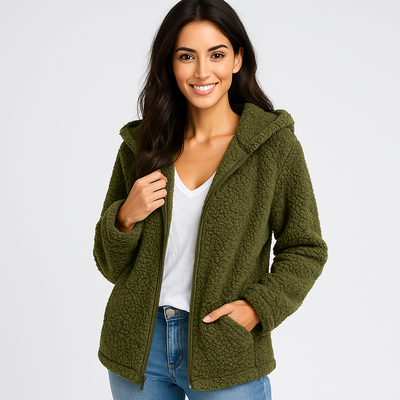 Damen-Fleecejacke mit Kapuze - Yverine