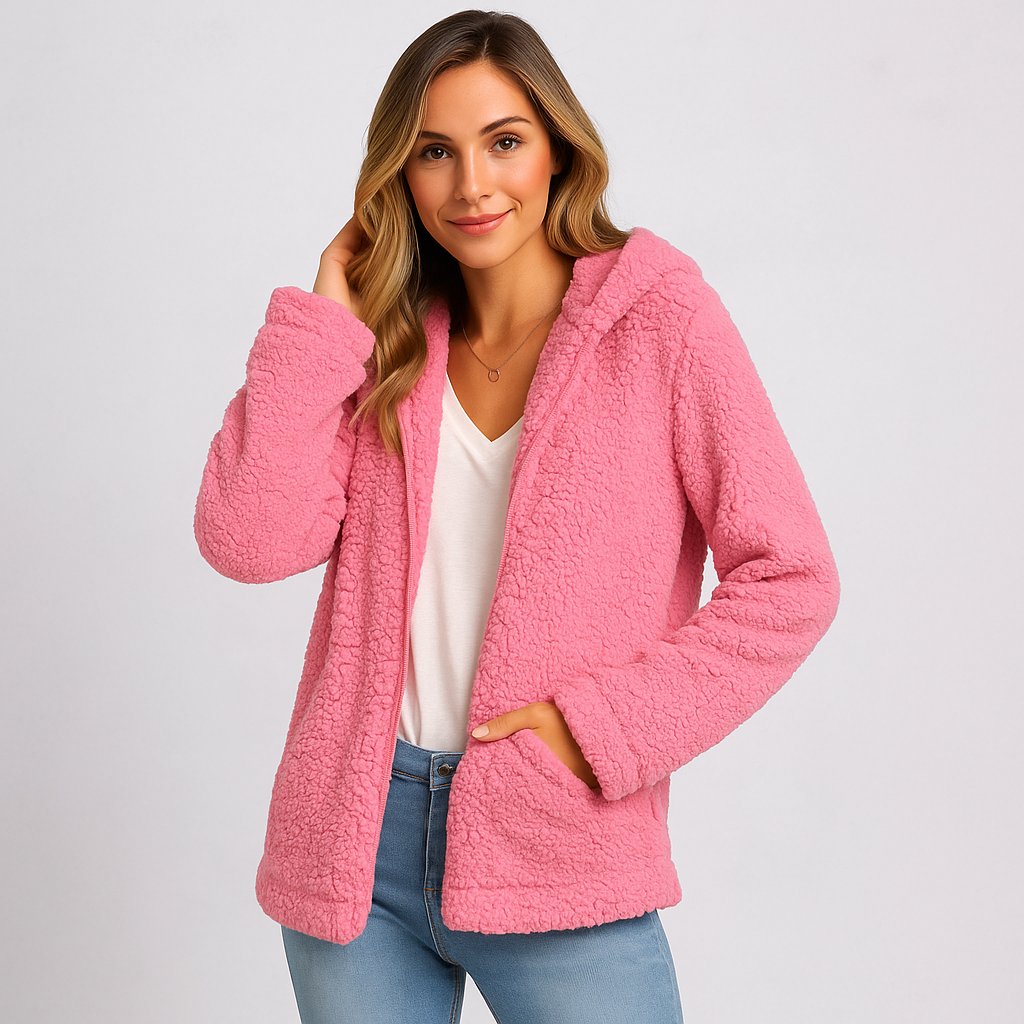Damen-Fleecejacke mit Kapuze - Yverine