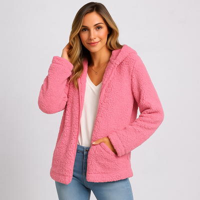 Damen-Fleecejacke mit Kapuze - Yverine