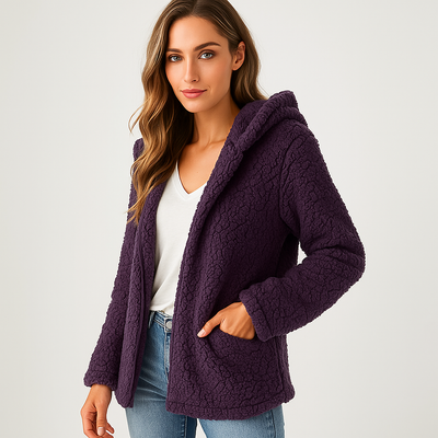 Damen-Fleecejacke mit Kapuze - Yverine