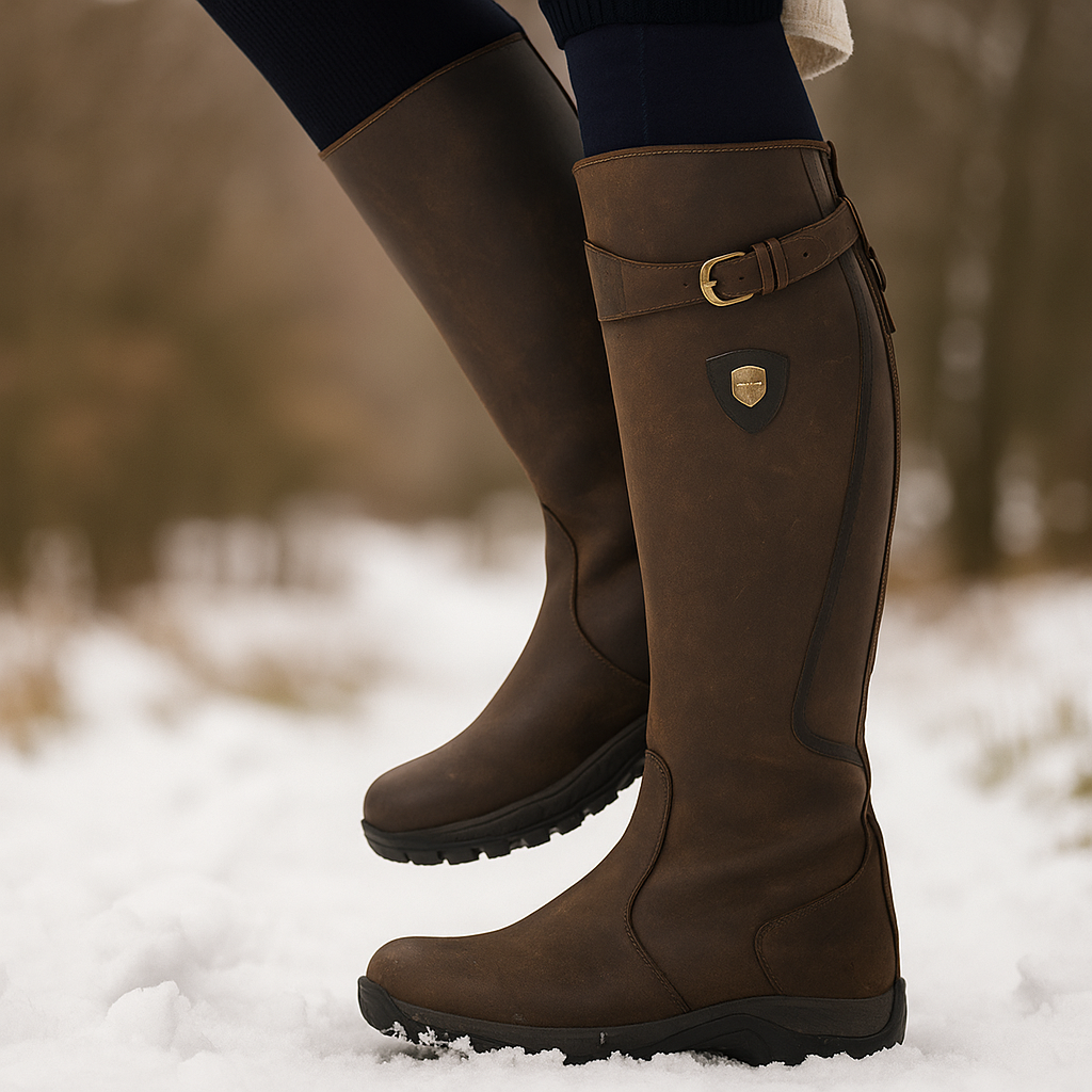 Hohe Reitstiefel für Damen mit stabiler Sohle - Alba