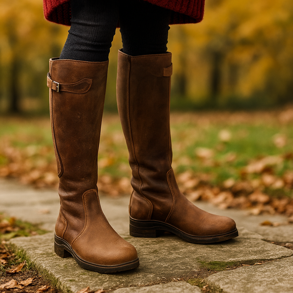 Hohe Reitstiefel für Damen mit stabiler Sohle - Alba