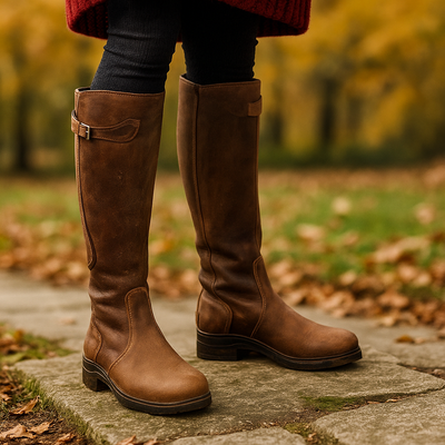 Hohe Reitstiefel für Damen mit stabiler Sohle - Alba