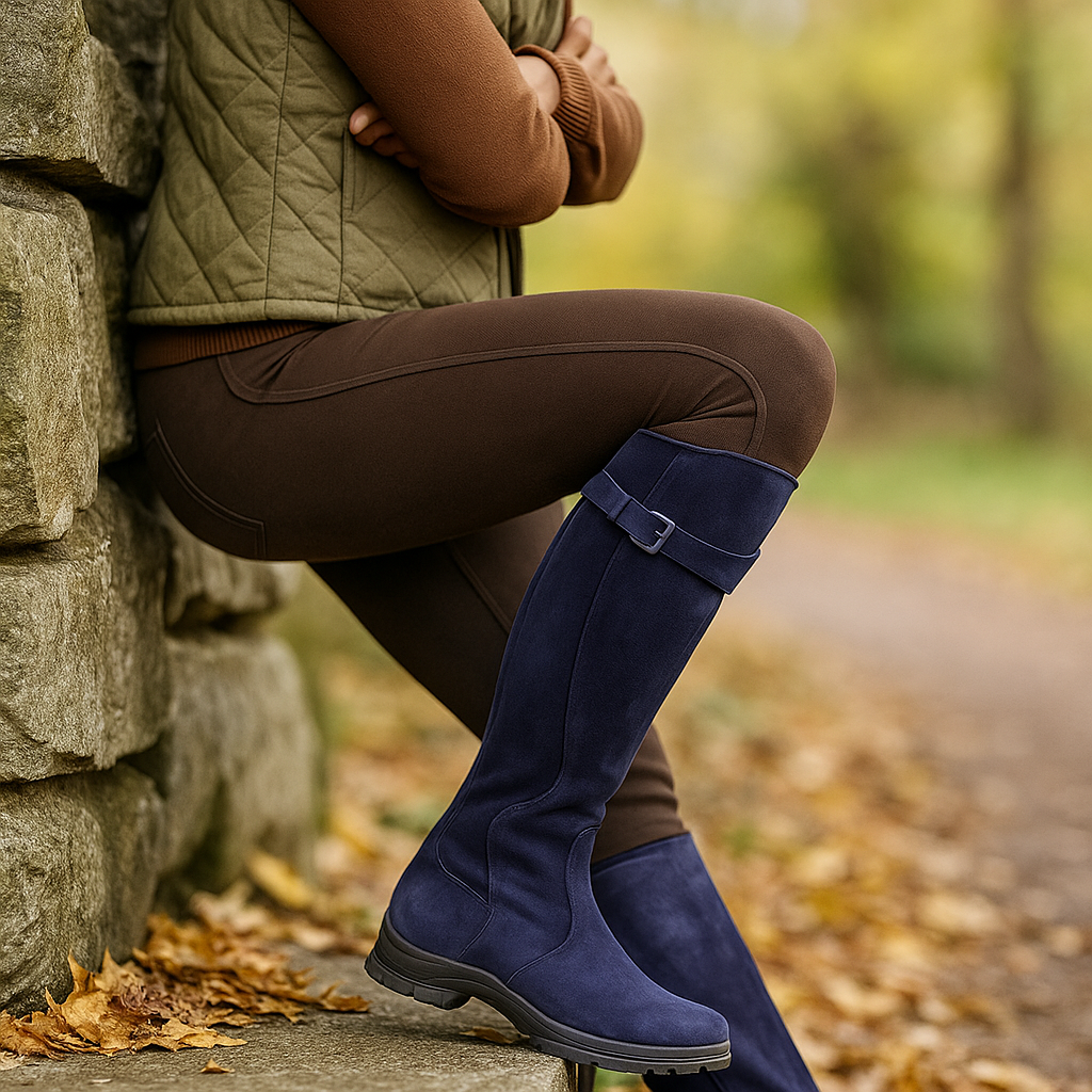Hohe Reitstiefel für Damen mit stabiler Sohle - Alba