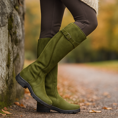 Hohe Reitstiefel für Damen mit stabiler Sohle - Alba