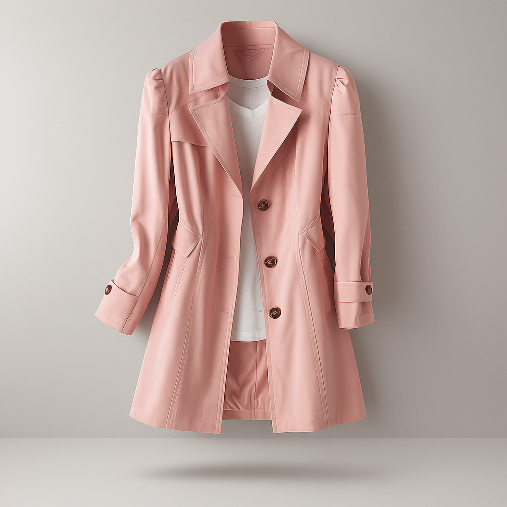 Klassischer Trenchcoat für Damen, eleganter Schnitt - Larissa