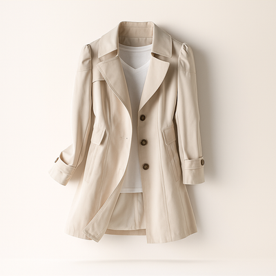Klassischer Trenchcoat für Damen, eleganter Schnitt - Larissa