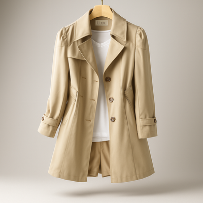 Klassischer Trenchcoat für Damen, eleganter Schnitt - Larissa