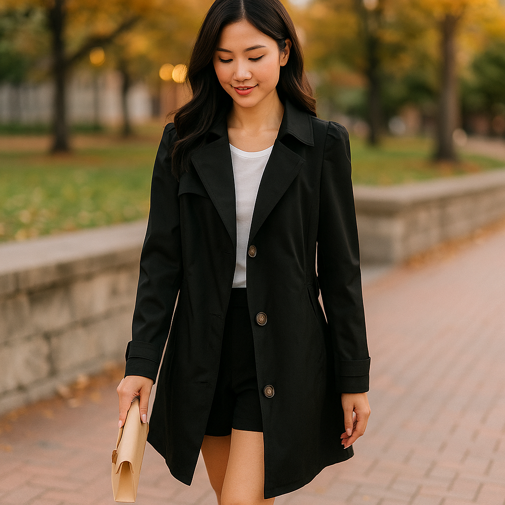 Klassischer Trenchcoat für Damen, eleganter Schnitt - Larissa