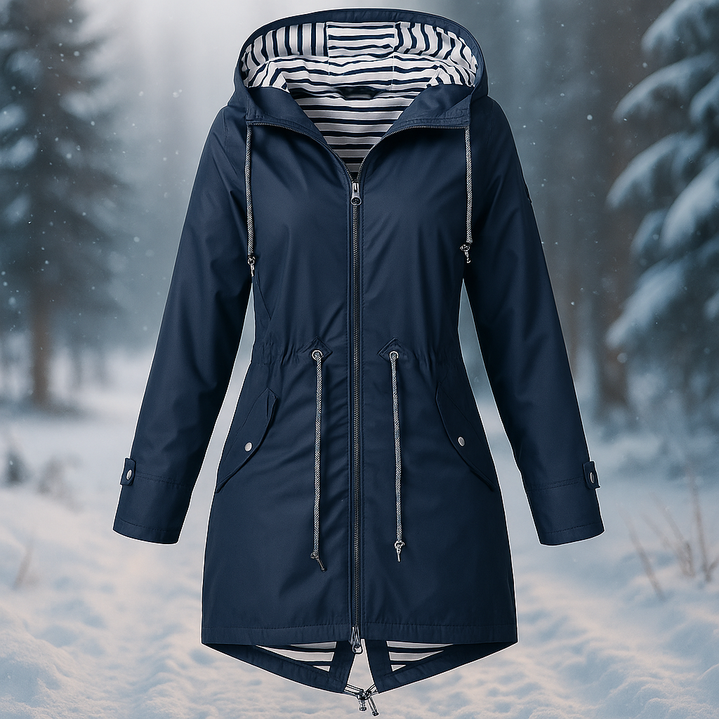 Wasserdichte Damenjacke mit verstellbarer Kapuze - Nerea