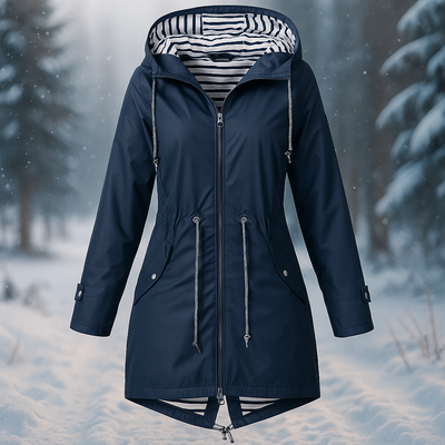 Wasserdichte Damenjacke mit verstellbarer Kapuze - Nerea
