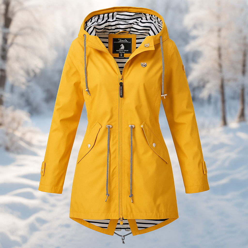 Wasserdichte Damenjacke mit verstellbarer Kapuze - Nerea