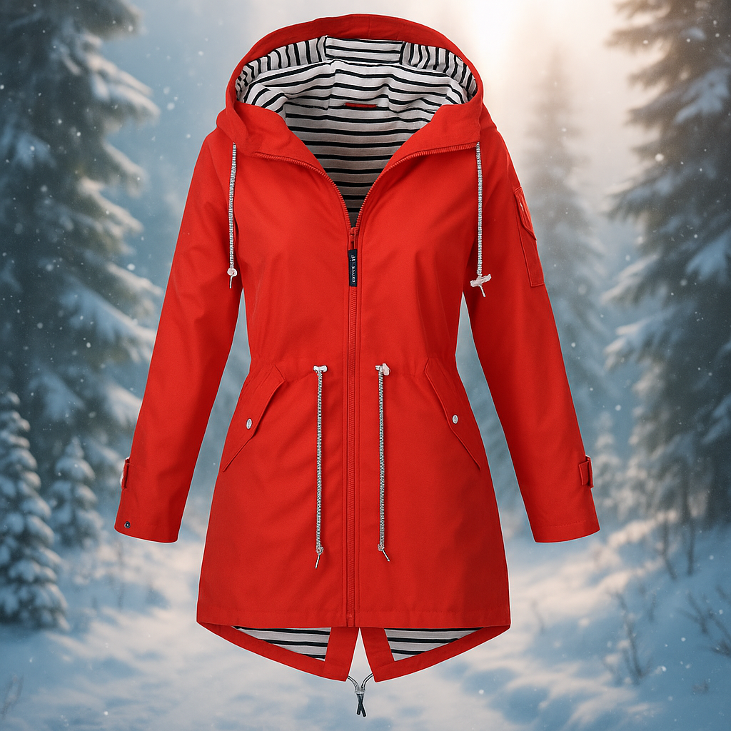 Wasserdichte Damenjacke mit verstellbarer Kapuze - Nerea