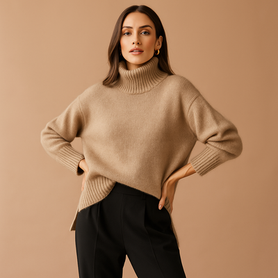 Rollkragenpullover in Übergröße für Frauen - Gwen