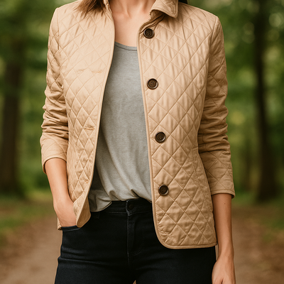 Leichte Steppjacke für Damen mit Knöpfen vorne - Milika
