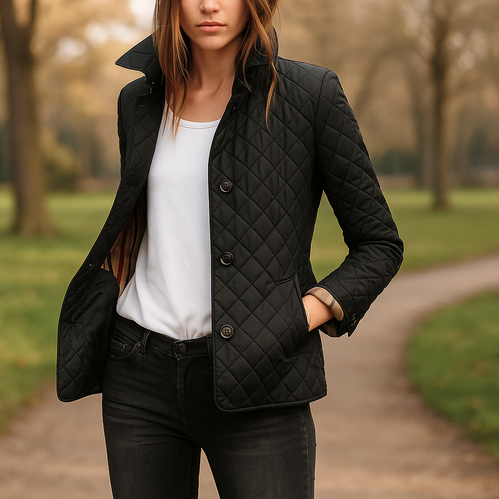 Leichte Steppjacke für Damen mit Knöpfen vorne - Milika