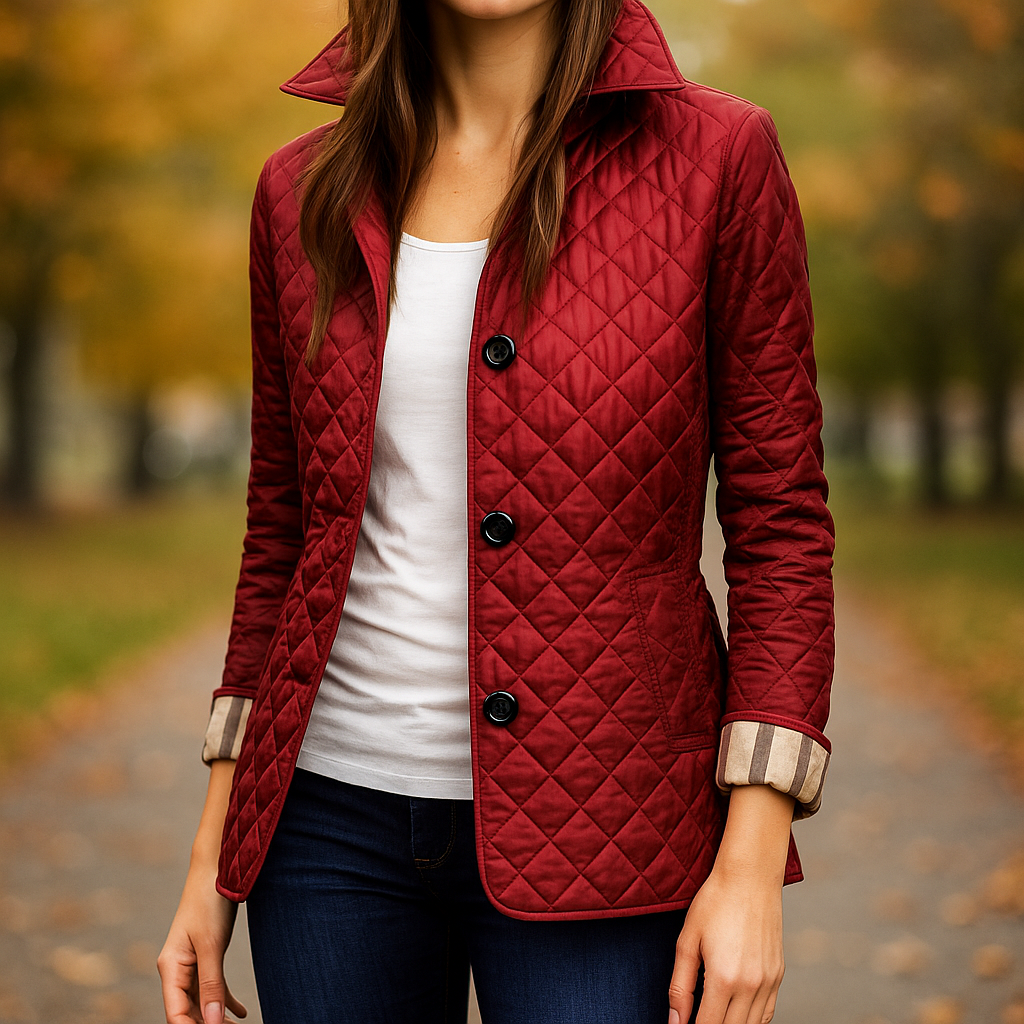 Leichte Steppjacke für Damen mit Knöpfen vorne - Milika