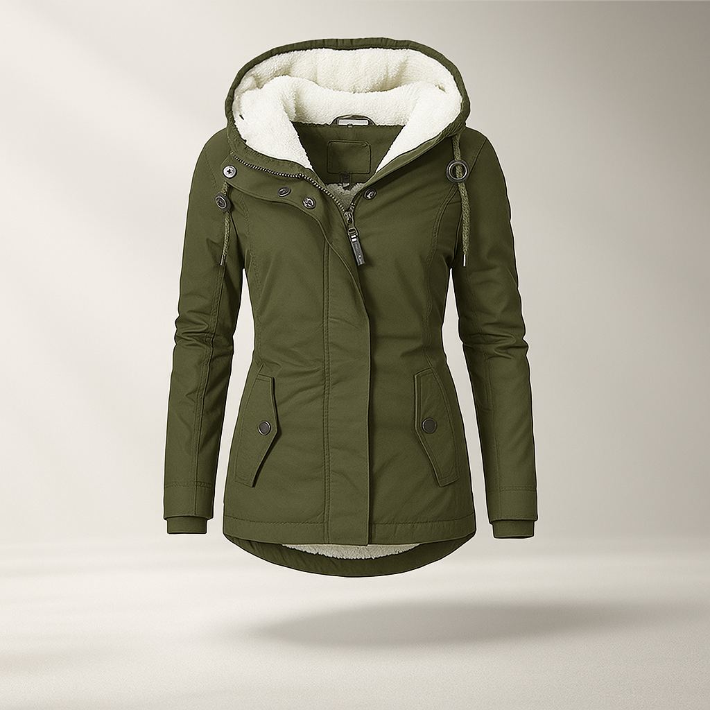 Fleecejacke mit verstellbarer Kapuze - Danna