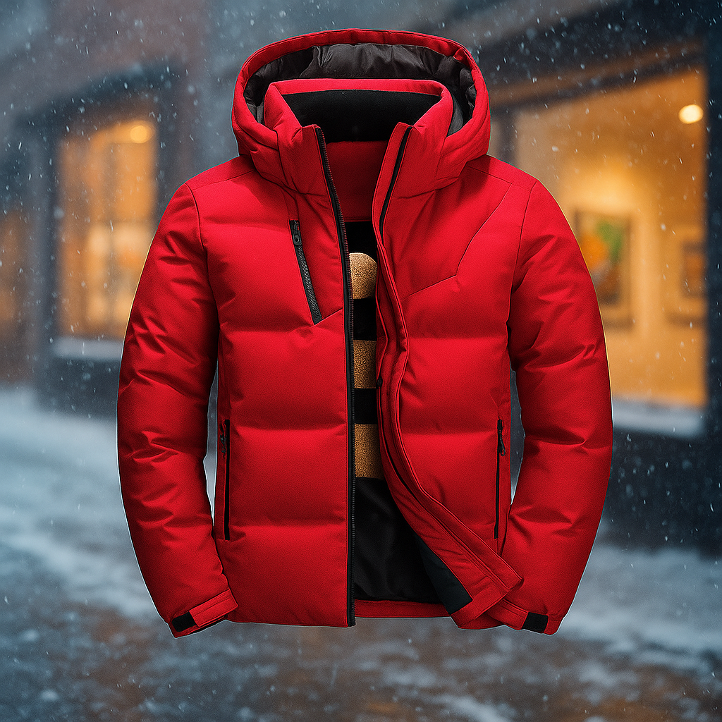 Gesteppte Kapuzenjacke mit urbanem Design - Narel