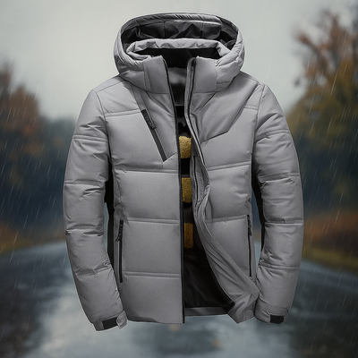 Gesteppte Kapuzenjacke mit urbanem Design - Narel