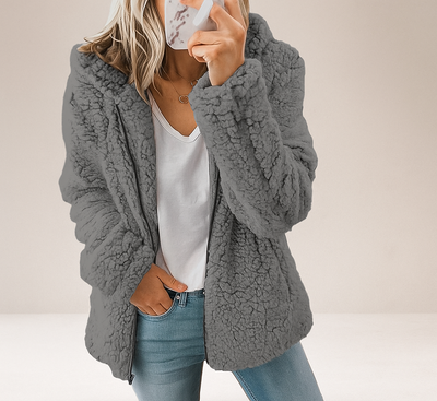 Schaffelljacke mit Kapuze für Frauen - Mar