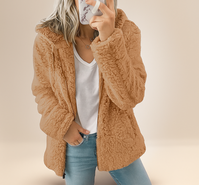 Schaffelljacke mit Kapuze für Frauen - Mar