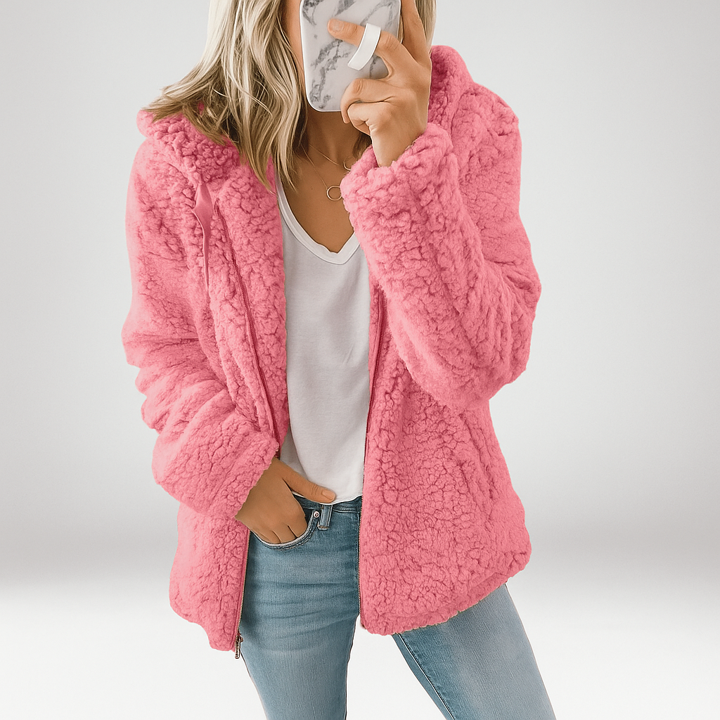 Schaffelljacke mit Kapuze für Frauen - Mar