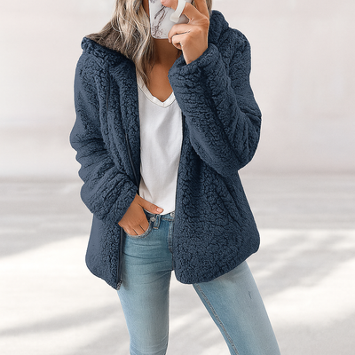 Schaffelljacke mit Kapuze für Frauen - Mar
