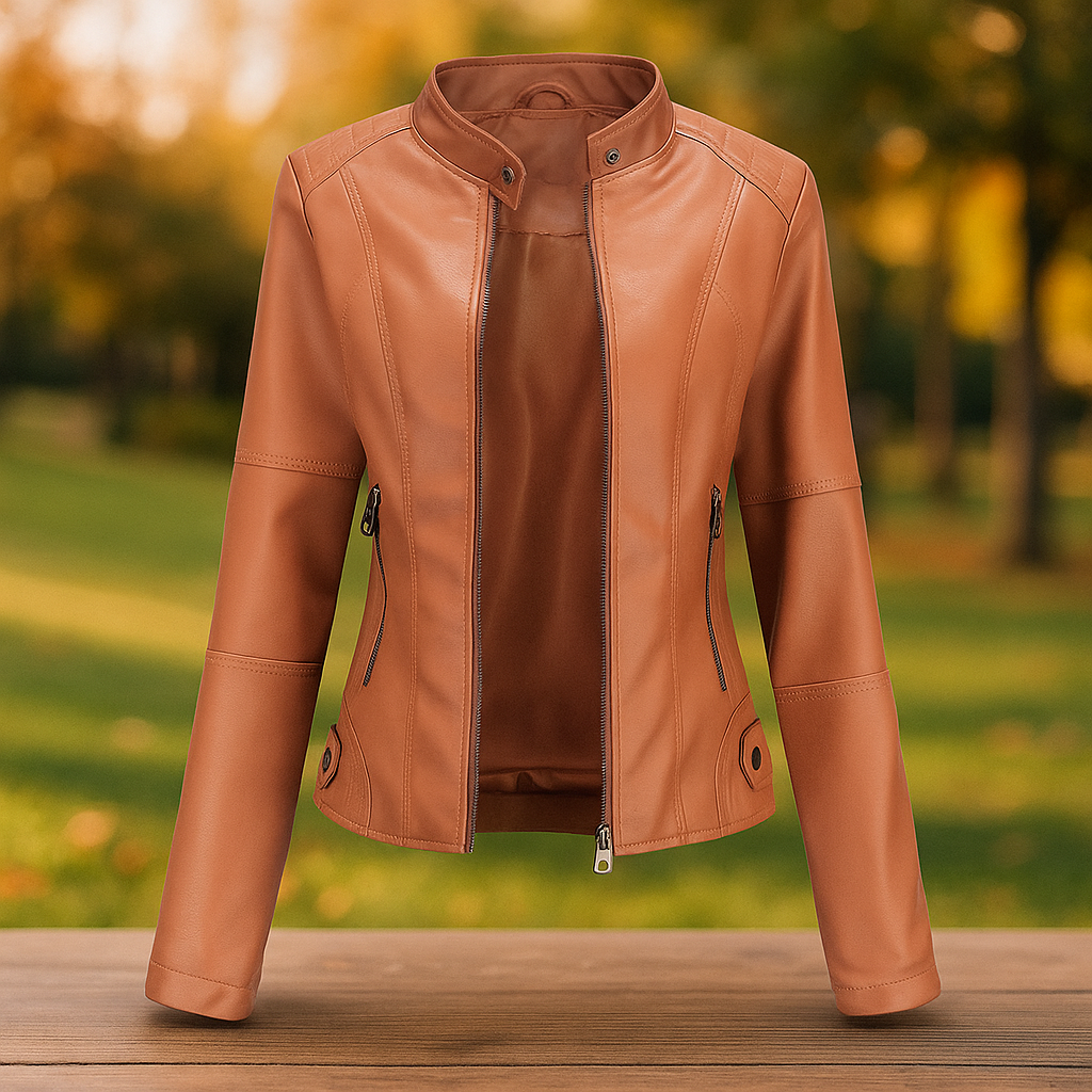 Damen Lederjacke im Bikerstil - Annelise
