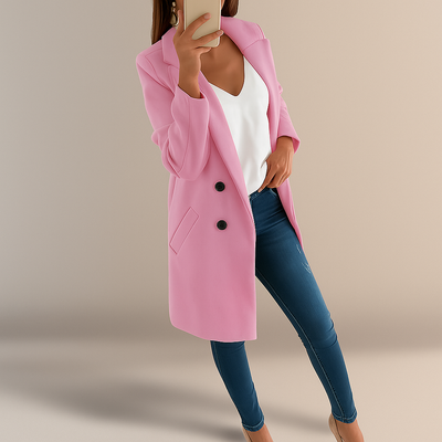 Eleganter Damenmantel mit Revers im modernen Stil - Irina